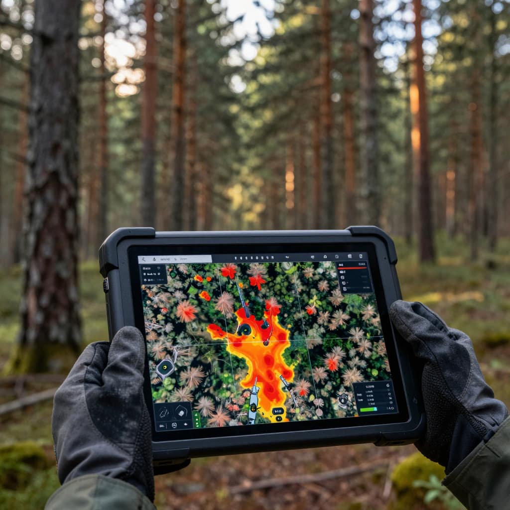 Forest health monitoring — pest, disease and storm damage detection